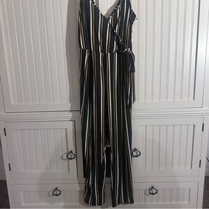No Boundaries Multicolor Striped Jumpsuit